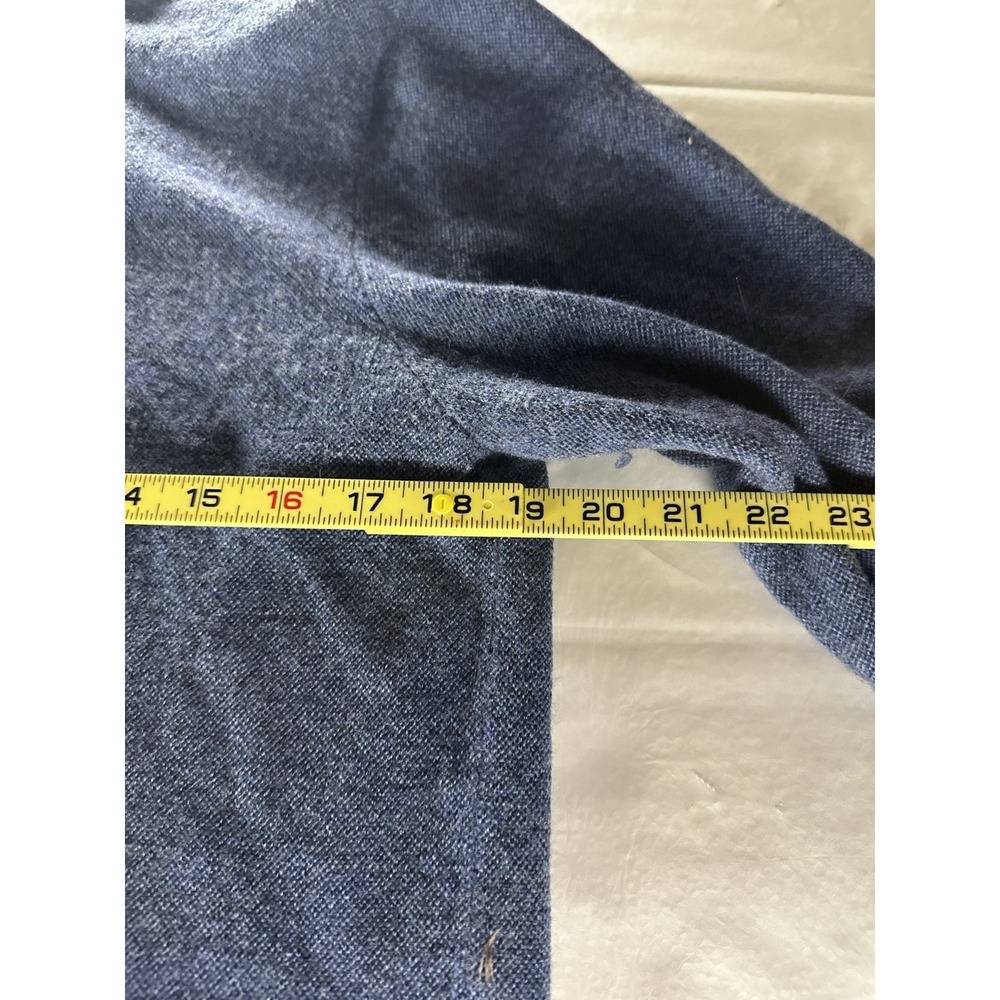 Orvis Merino Wool Sweater Mens Large Navy Blue Mock Neck Pullover - Picture 9 of 14